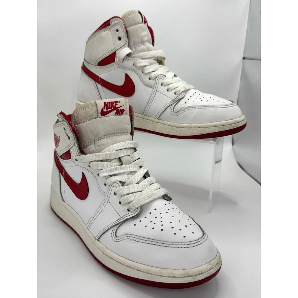 Nike Air Jordan 1 Retro High OG Metallic Red Wht 2017 Sz GS 5Y W 6.5 575441-103